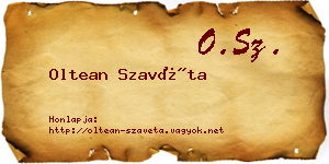 Oltean Szavéta névjegykártya